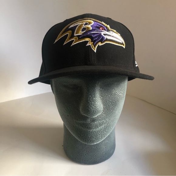 NFL Baltimore Ravens Off Field New Era 59FIFTY Fitted Hat Size 7 3/8 - Picture 3 of 9